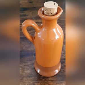 POTTERY BARN Jug Carafe with Orange and Brown Glaze handcrafted ceramic …
